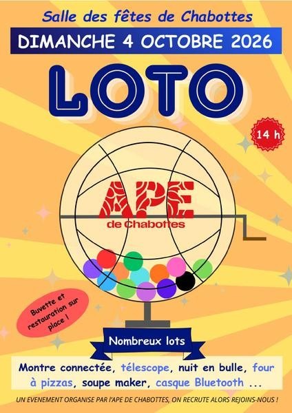 Loto de l'APE de Chabottes