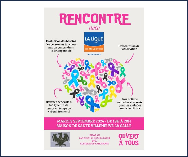 La Salle les Alpes. Rencontre la Ligue contre le cancer dans le Briançonnais