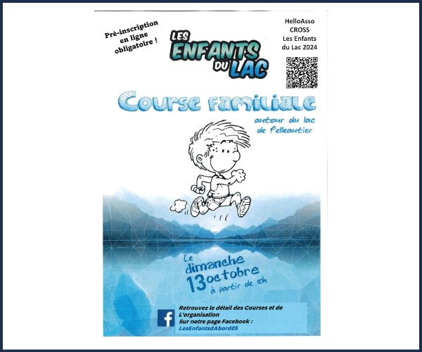 Pelleautier. Course familiale les Enfants du Lac