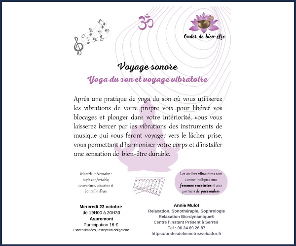 Aspremont. Atelier voyage Sonore