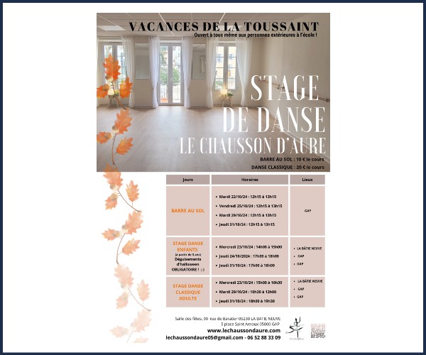Gap. Stage de danse Chausson d'Aure