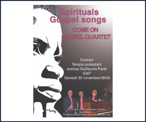 Gap. Concert de l'Avent avec Comme On Gospel Quartet
