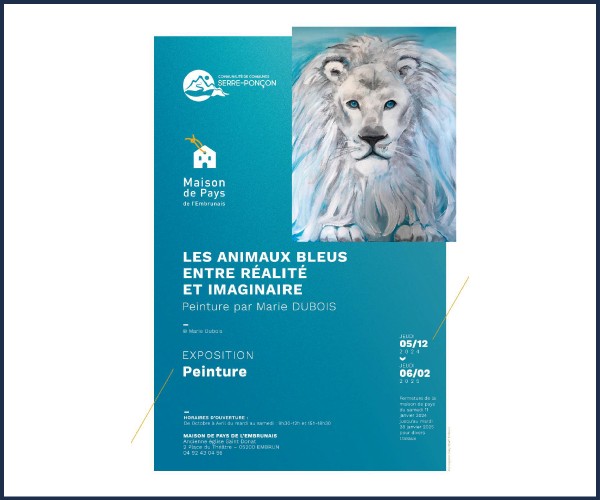 Embrun. Exposition, Les animaux bleus