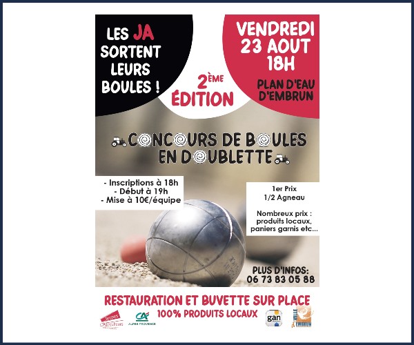 Embrun. Concours de boules des jeunes agriculteurs