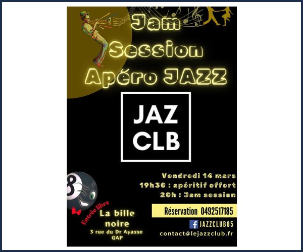 Apéro Jazz - Jam session à la Bille Noire - 14 mars 2025