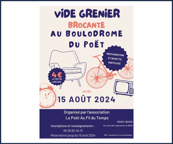 Le Poët. Vide greniers