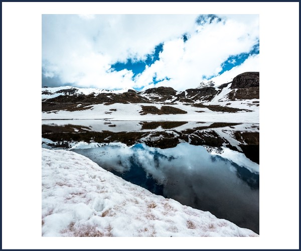 Orcières. Lac caché en raquette