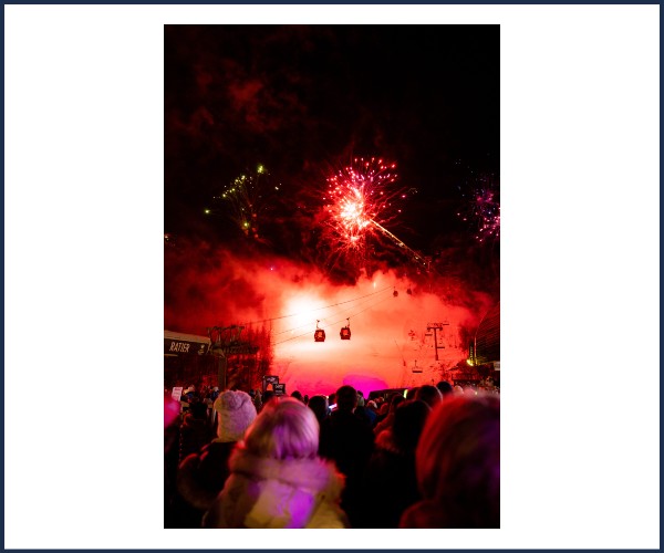 Saint Chaffrey. Descente aux Flambeaux et feu d'Artifice