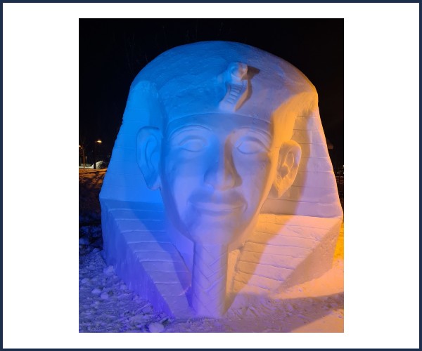 Saint Chaffrey. Sculptures sur Neige