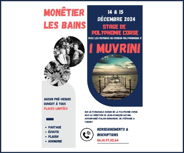 Le Monêtier les Bains. Stage de polyphonie Corse