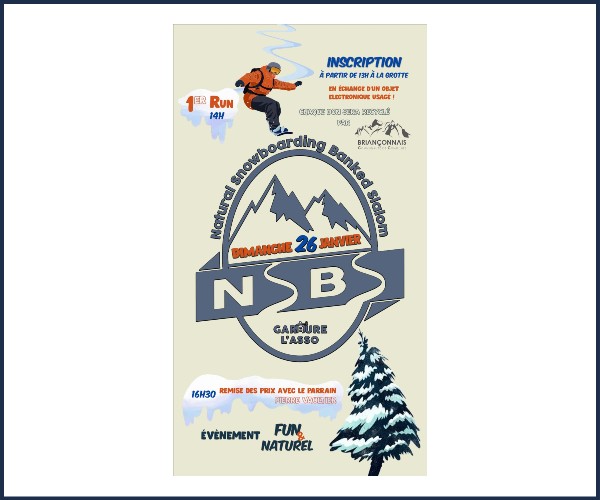 La Salle les Alpes. Natural Snowboarding Banked Slalom