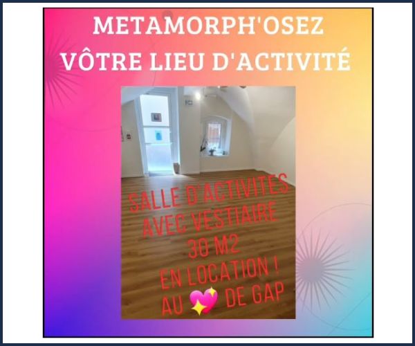 Location de salle d'activités en plein coeur de Gap