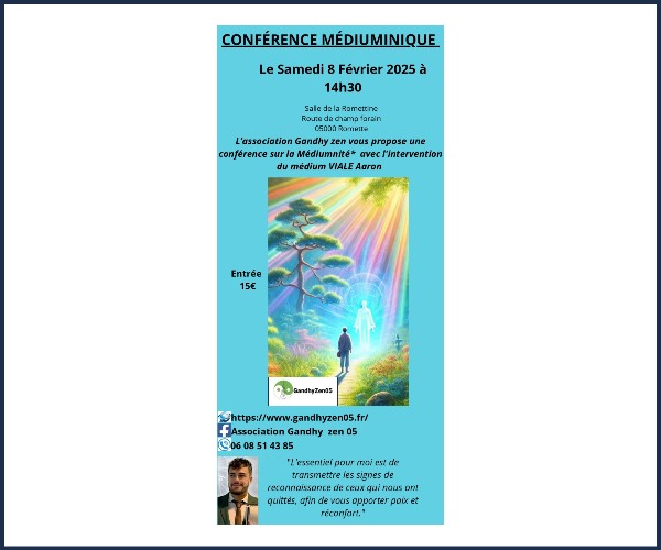 Gap. Conférence médiumnité, voyance