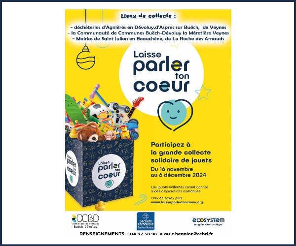 Veynes. Grande collecte solidaire de Jouets inutilisés