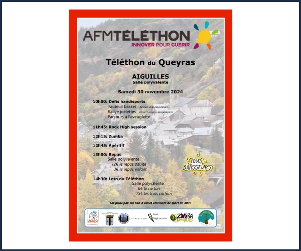 Aiguilles. Téléthon du Queyras 2024