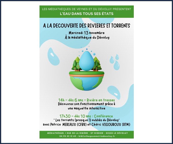 Le Dévoluy. À la découverte des rivières et torrents, l'eau dans tous ses états