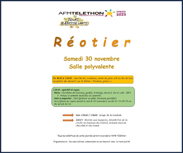 Réotier. Téléthon 2024