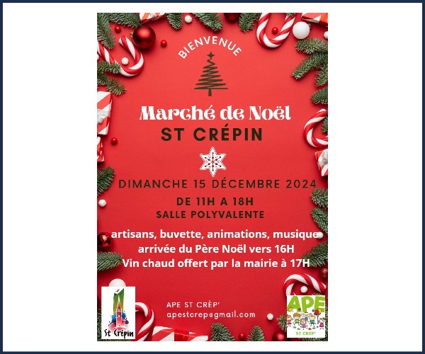 Saint Crépin. Marché de Noël 2024