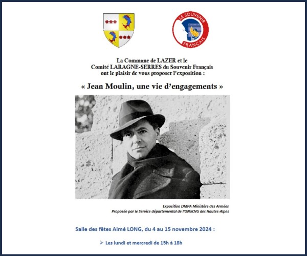 Lazer. Exposition Jean Moulin, Une vie d'engagements