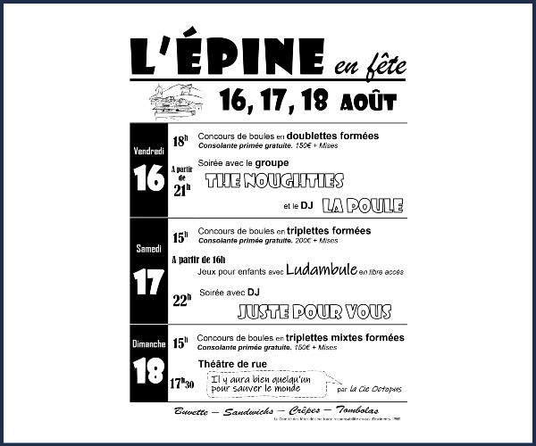 Fête du village de l'Epine !