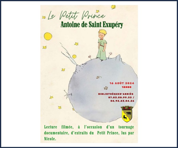 Abriès Ristolas. Lecture filmée du Petit Prince