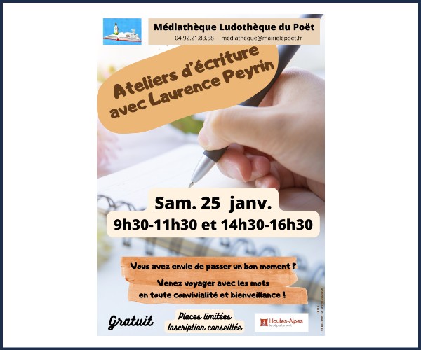 Le Poët. Ateliers d'écriture avec Laurence Peyrin