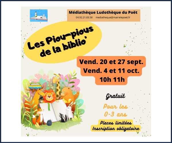 Le Poët. Les Piou pious de la biblio'