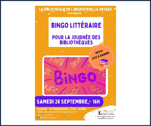 L'Argentière la Bessée. Bingo littéraire