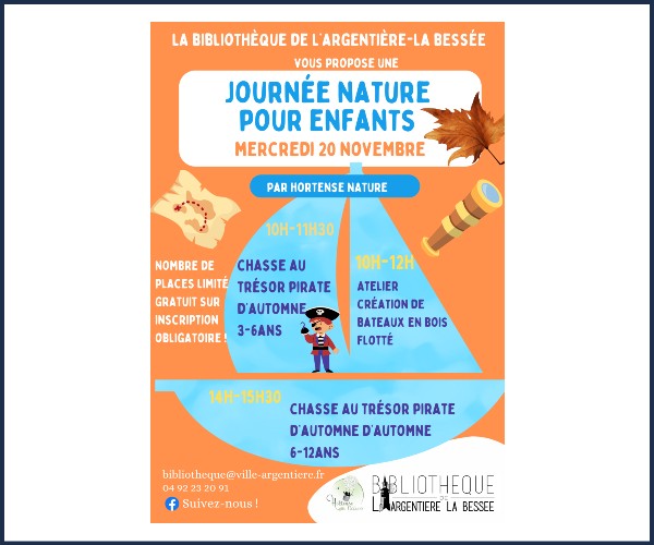L'Argentière la Bessée. Journée Nature chasse au Trésor