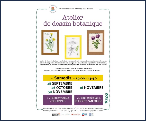 Barret sur Méouge. Atelier de dessin Botanique