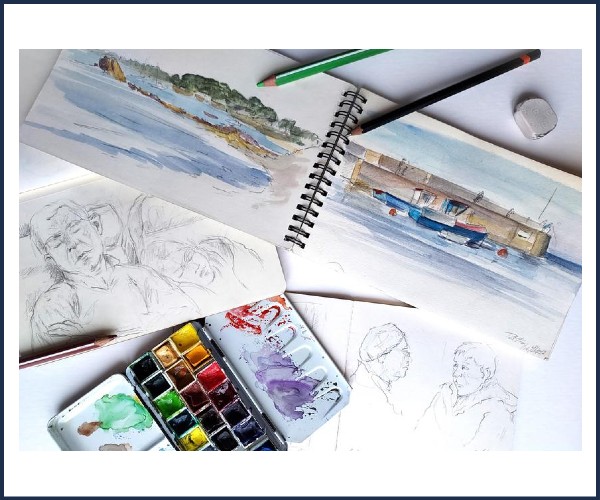 Tallard. Micro Folie, Initiation à l'aquarelle avec Marion