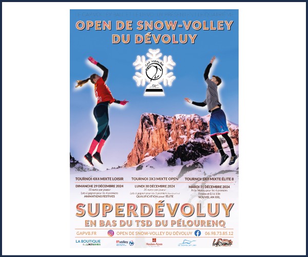 Le Dévoluy. Tournoi Open de Snow Volley Superdévoluy