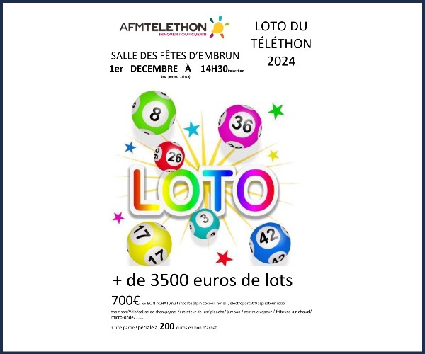 Embrun. Loto du Téléthon 2024