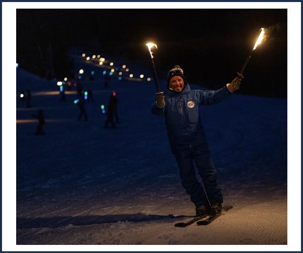 Les Orres. Descente aux Flambeaux ESI Ozone