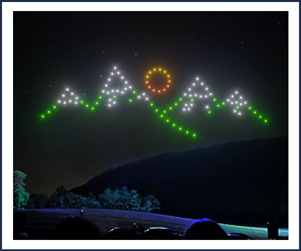 Les Orres. Spectacle de Drones