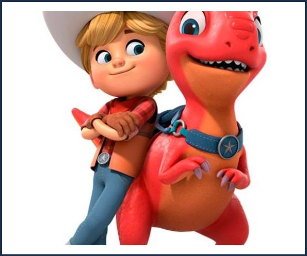 Les Orres. Rencontre avec la mascotte Dino Ranch