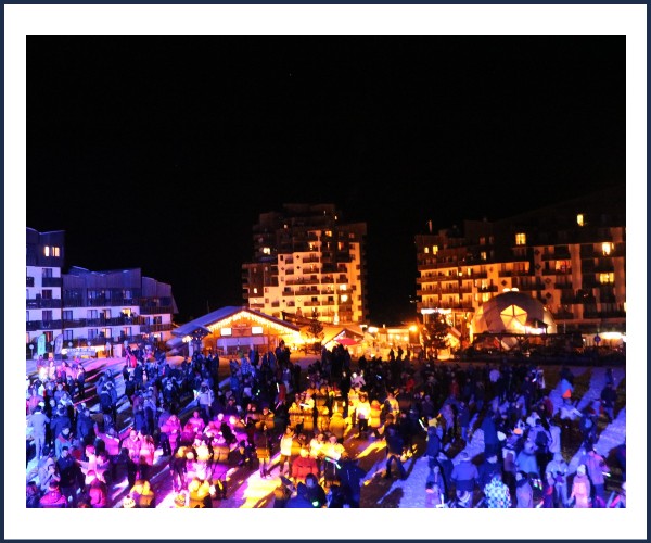 Les Orres. Nouvel an, les 12 coups de minuit avec DJ Dima