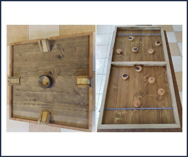 Les Orres. Mini Kids, Grands jeux en bois