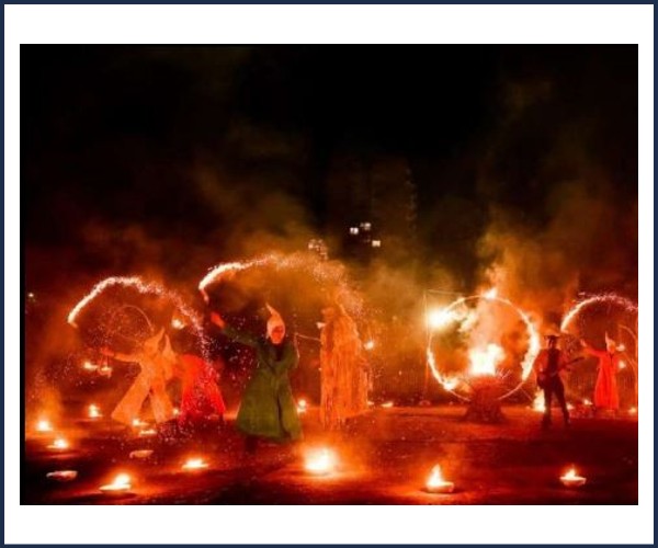 Risoul. Spectacle pyrotechnique, Feu de tout bois
