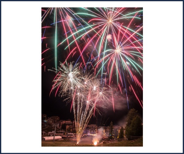 Risoul. Feu d'artifice du 15 Août