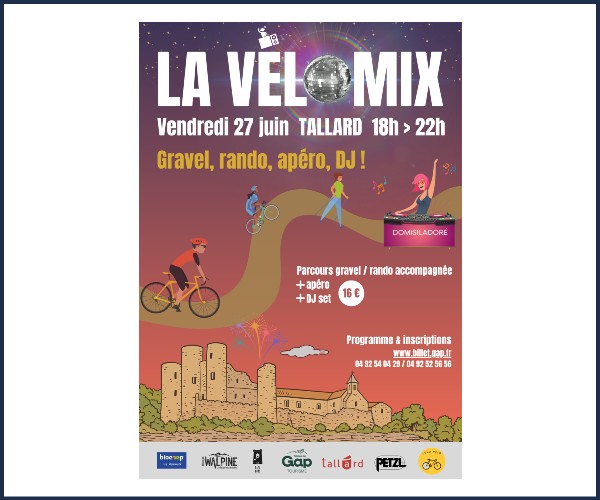 Annulé Tallard. La Vélomix, Gravel, rando, apéro et soirée DJ !
