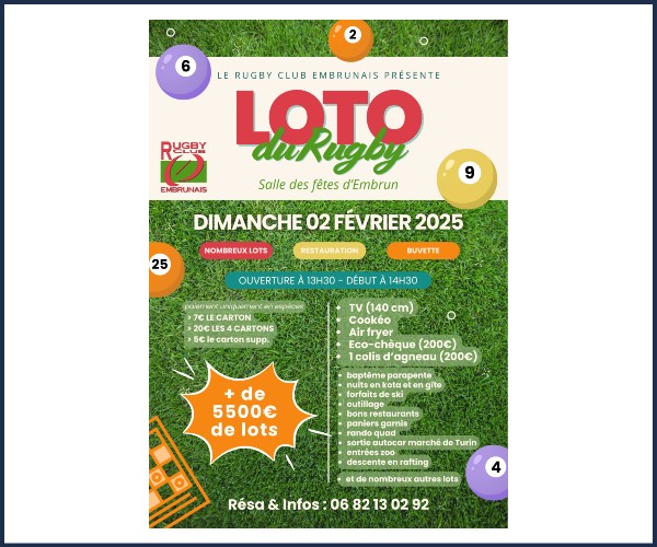 Loto du Rugby Club Embrunais