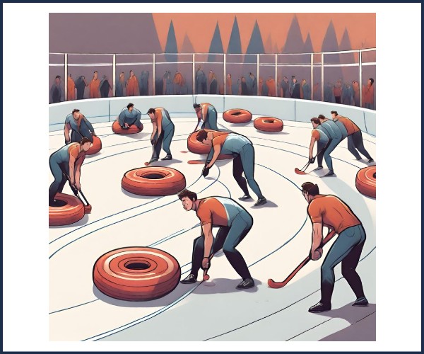 Arvieux. Curling Humain