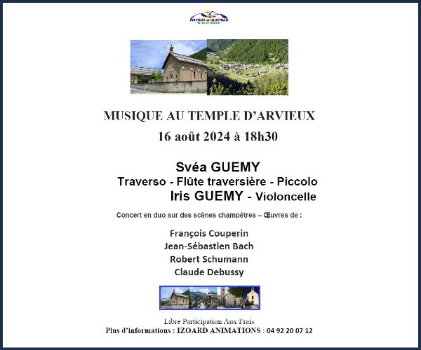 Arvieux. Concert en duo sur des scènes Champêtres