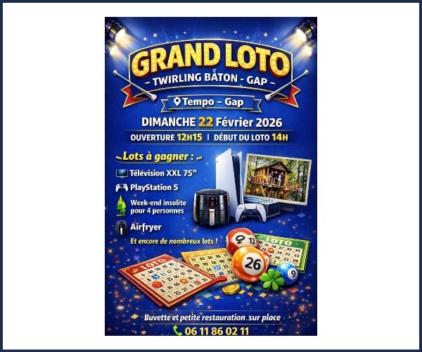 Grand loto Twirling Bâton Gap