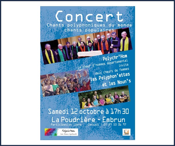 Embrun. Concert Polychr'Hom invite les Polyphon'ettes et les Noun's