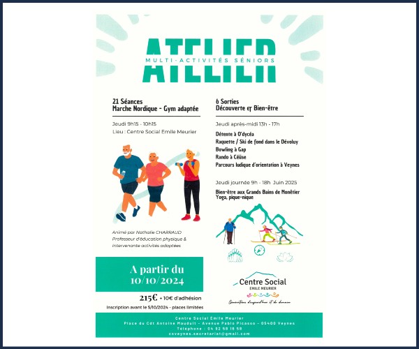 Veynes. Atelier multi activités Séniors