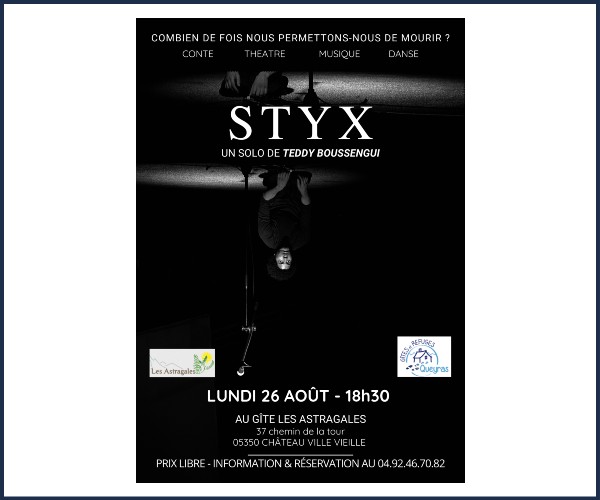 Château Ville Vieille. Spectacle Styx au gîte Les Astragales