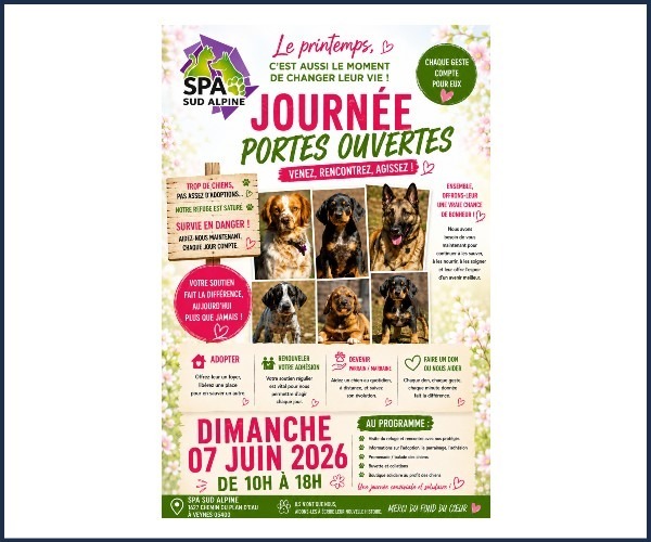 Journée Portes Ouvertes au Refuge de la Spa à Veyne