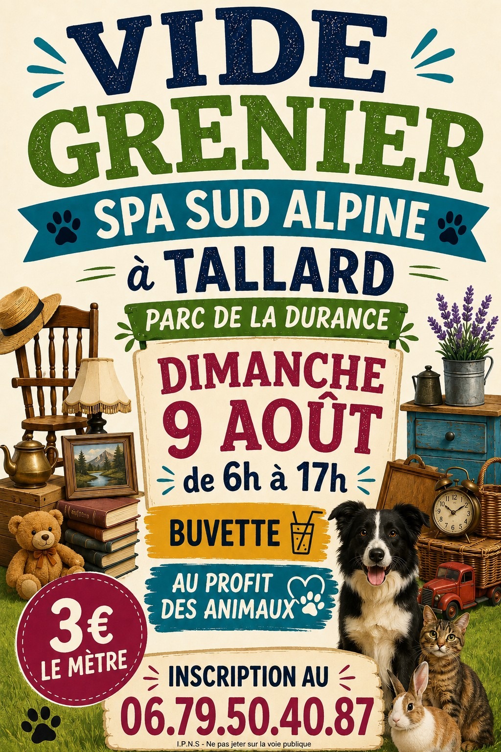 Vide greniers de la SPA Sud Alpine à Tallard